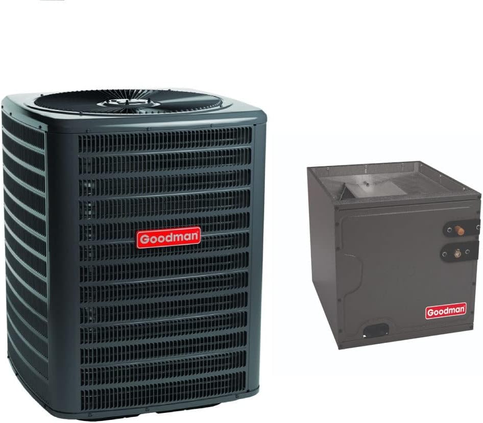 2.5 Ton 14.3 SEER2 Goodman Upflow/Downflow Air Conditioner System with Models GLXS4BA3010 and CAPTA3026C3