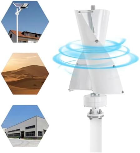 800W Wind Turbine Generator 12V 24V 48V, 2-Blade Spiral Windmill with Controller for Home & Outdoor Renewable Energy Power Generation