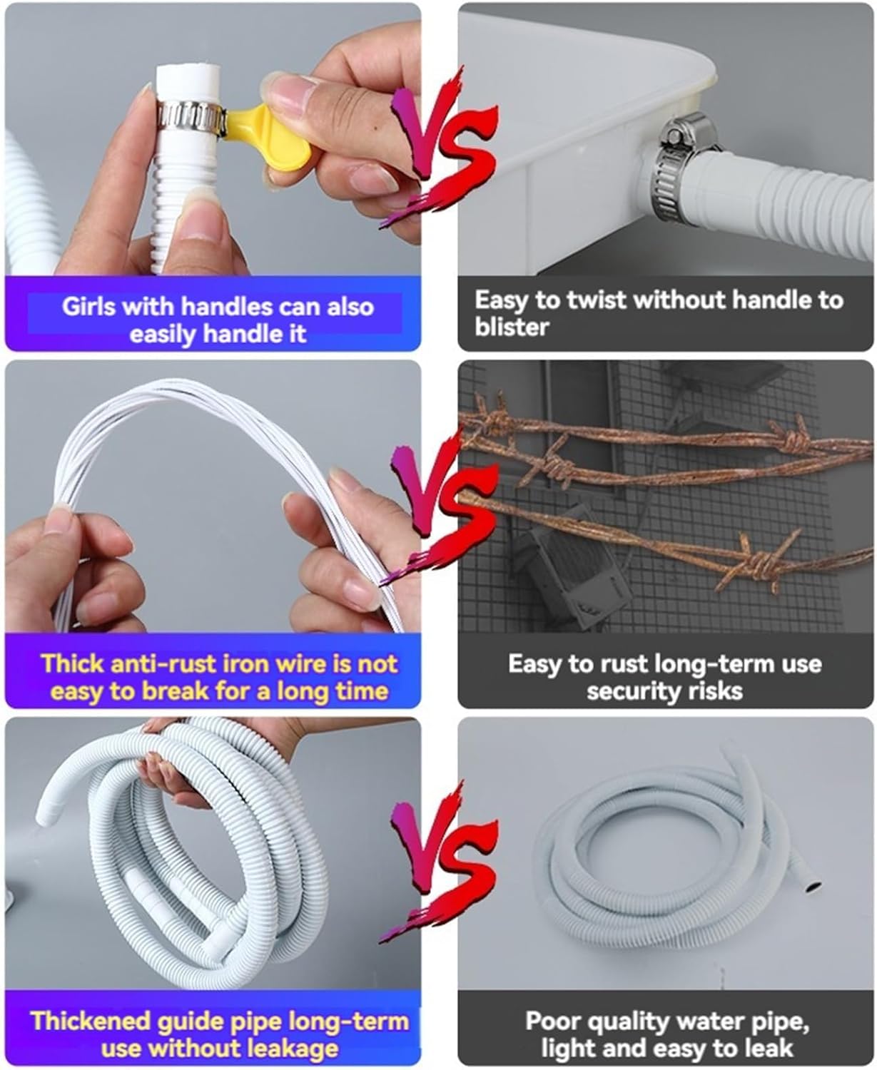 Plastic Water Tray, Portable Air Conditioner Condensate Drain Tray with Drain Hole and Hose f Split Air Conditioner Indoor Unit(91.5 * 45cm)