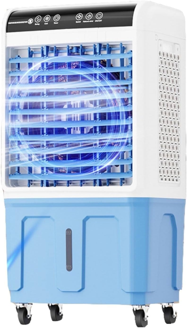 Portable Air Conditioner with 20/30/40L Water Tank, 3-Speed Fan, 36dB Quiet Operation, 120° Oscillation, No Hose Needed, for Room, Office, Camping(84cm)