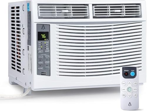 TrailBlaze 6000 BTU Window Air Conditioner, 3-In-1 Window AC Unit Cools up to 250 Sq. Ft, Cooler, Dehumidifier & Fan, 24H Timer, AC Window Unit with Remote Control & Installation Kit - WiFi Enabled