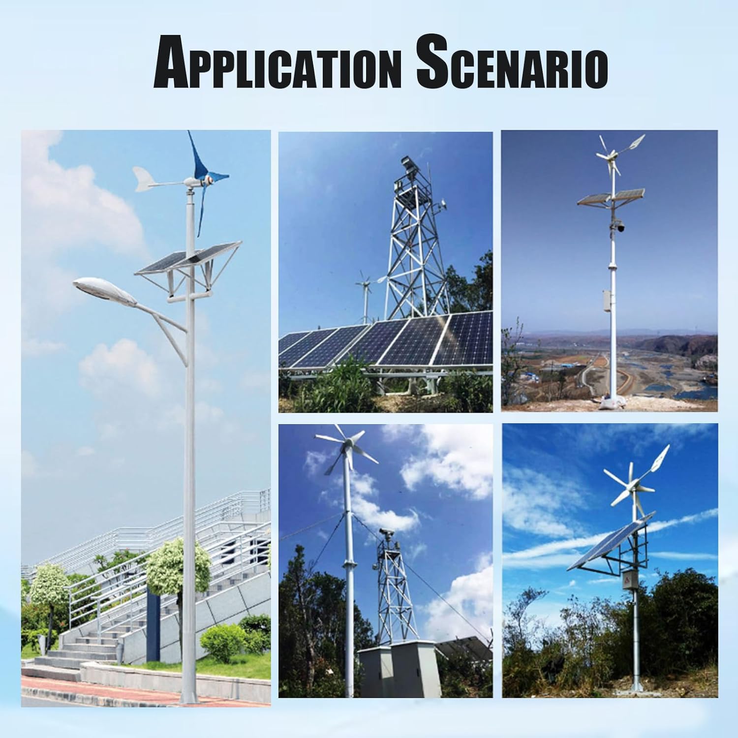 1000W Wind Solar Hybrid Charge Controller PWM 600W Wind + 400W Solar Boost Charge Technology Digital Intelligent Regulator with LCD Display 48V