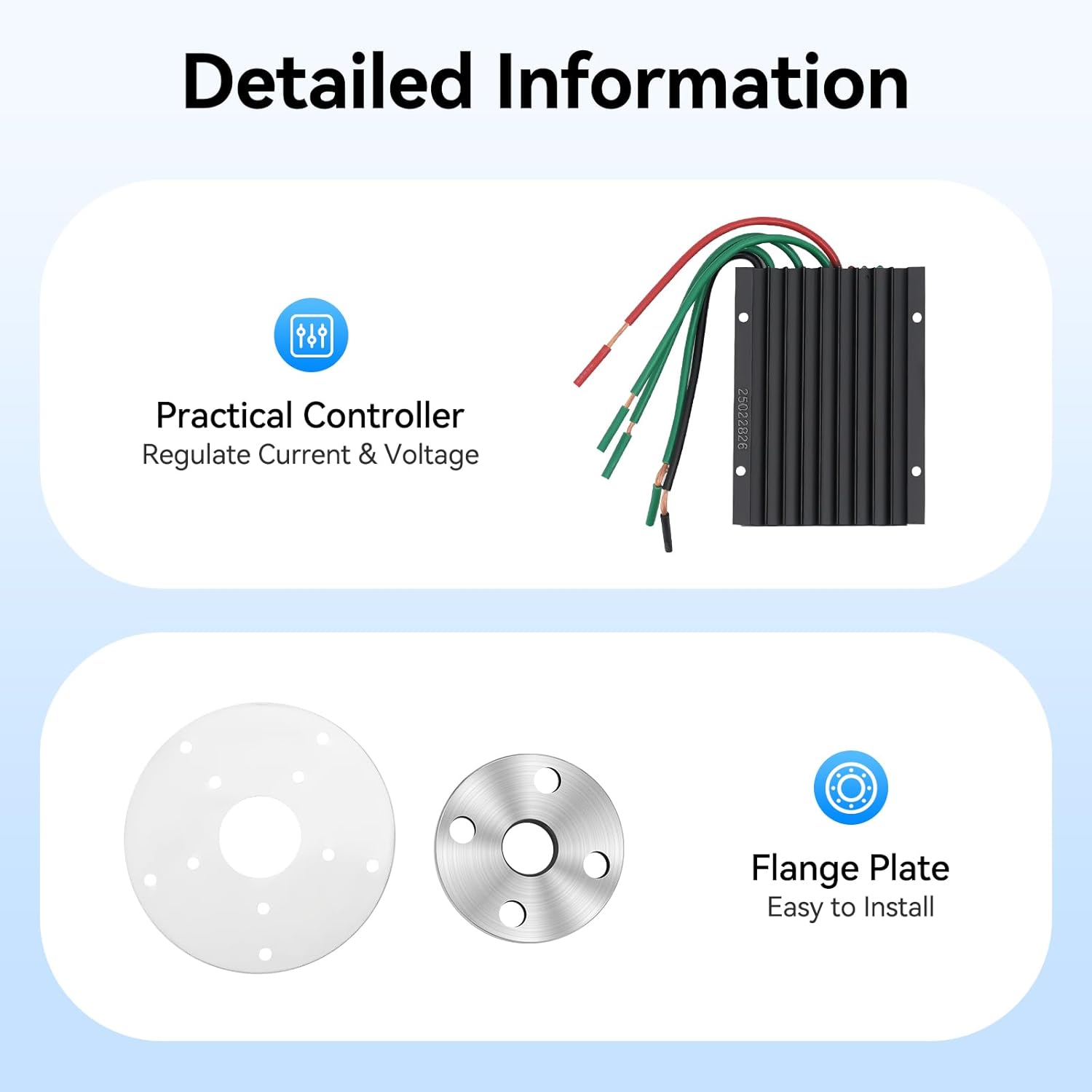 600W Wind Turbine Generator, 24V Wind Turbine Generator Home Windmill Kit, 6.56ft/s Start Wind Speed, 5-Blade Wind Power Generator with Controller for Home, Business, Industrial Energy Supply