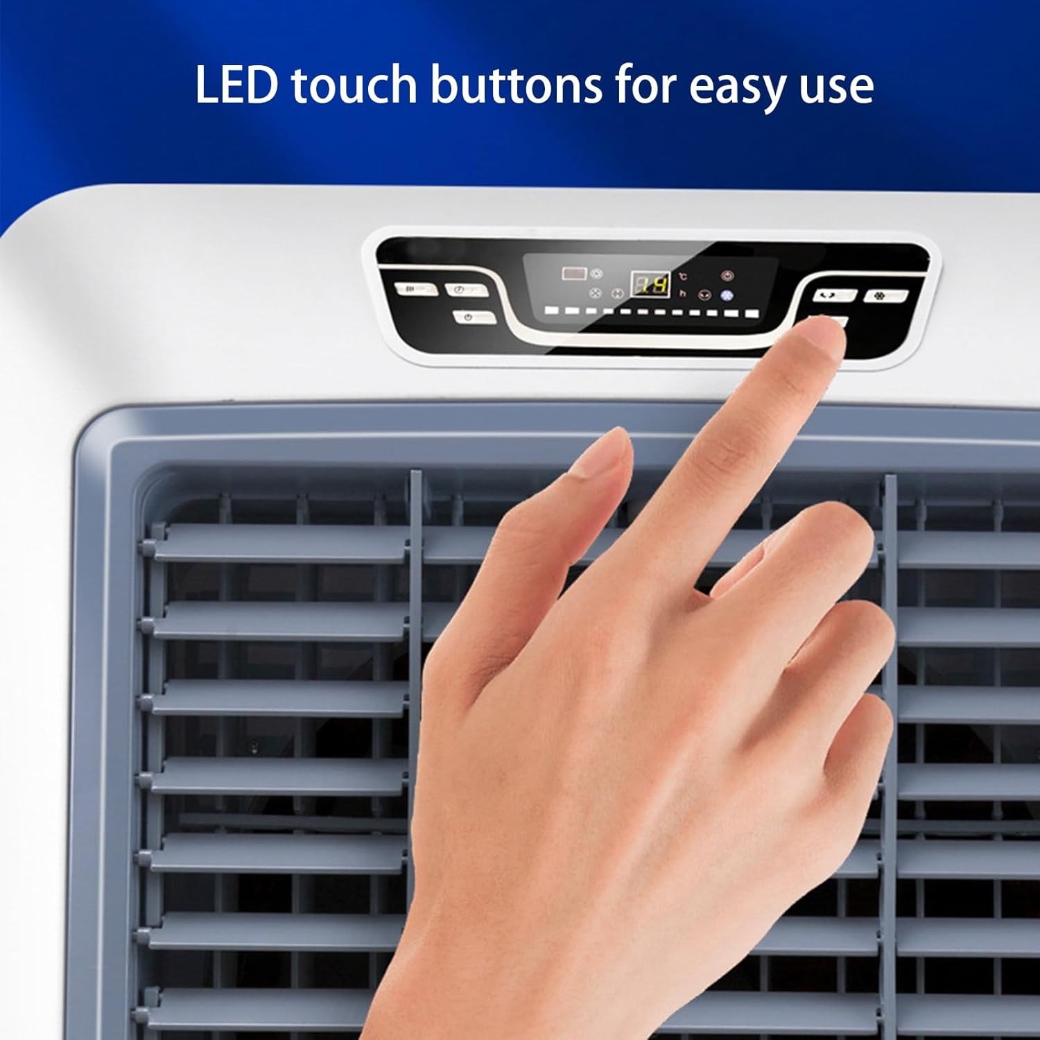 3 in 1 Air Conditioners, Portable Swamp Cooler with Large Water Tank and LED Screen, Evaporative Air Cooler for Room Bedroom Office(76 * 50 * 140cm)