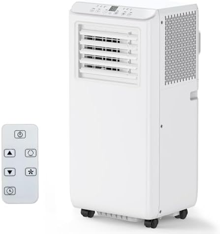 3 in-1 Portable Air Conditioner - Powerful Cooling 8000BTU, Cools up to 350 Sq. Ft, Easy Installation, Portable Air Conditioner Remote Control, Dehumidifier.
