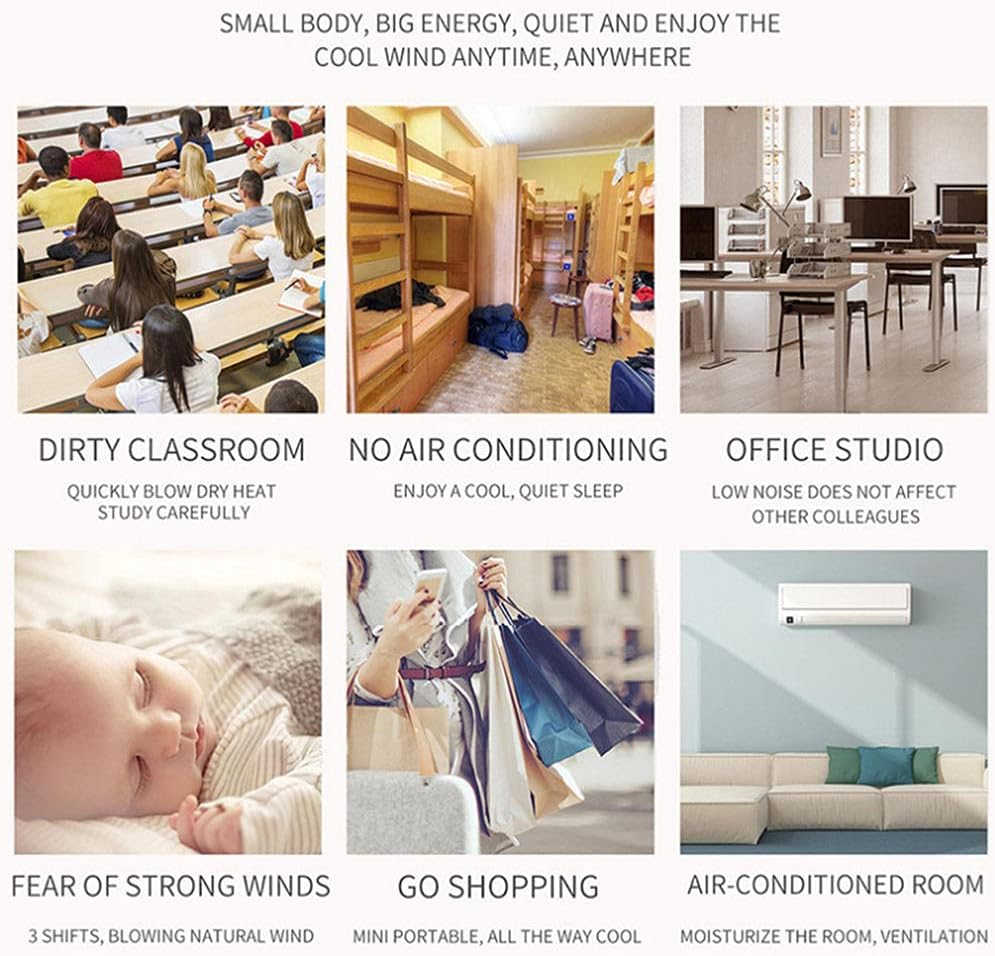 3 in 1 Mini Air Conditioner Fan Portable Mini Air Conditioner Desktop Moisturizing Sprayer Three-speed Adjustable USB Fan-White