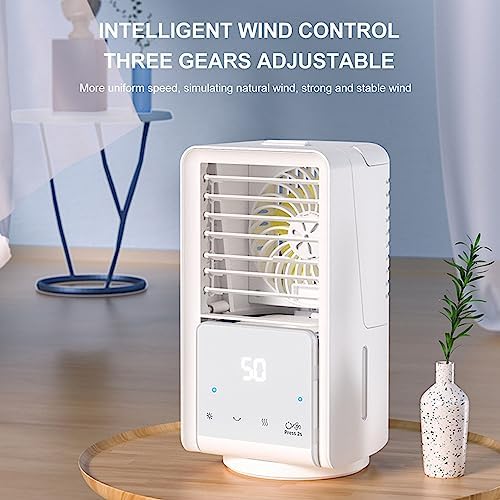 Air Conditioner USB Charging Mini Air Conditioner Portable Cooling Fan 700ml Water Tank Capacity Air Cooler for Bedroom Desk Camping