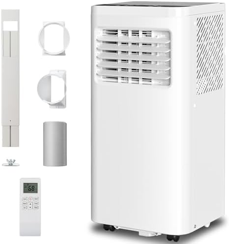 3-in-1 Portable Air Conditioners，10000BTU Portable AC Units Cools 450 Sq.Ft. with 24H Timer Remote Control，Easy Install Kit for Bedroom, Office, Dorm