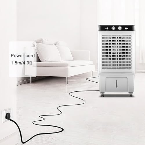 Portable Air Conditioners, Evaporative Air Cooler, Swamp Cooler, 3 Wind Adjustment, 120° Swing, 2 Hours Timer, Low Noise Operation, Efficient Cooling