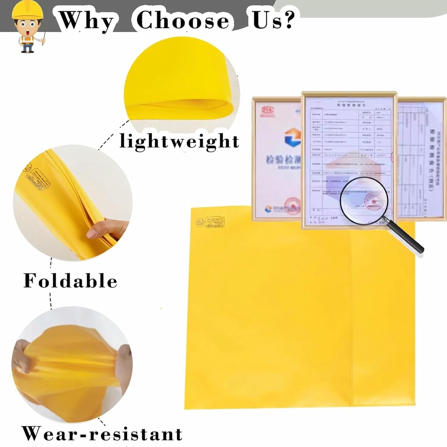 Large Outdoor Insulation Blanket, High Voltage Electrical Insulating Blanket with Clamps, for Substation Field Generator Room