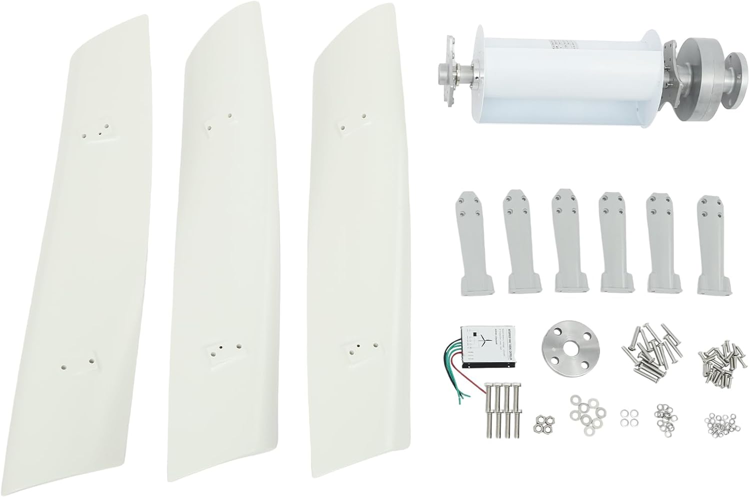 100W Vertical Axis Wind Turbine Generator, 12V Wind Power Turbine Generator Kit, 3-Blade Outdoor Windmill Power Kit with Controller for Home, Business, and Industrial Energy Supply