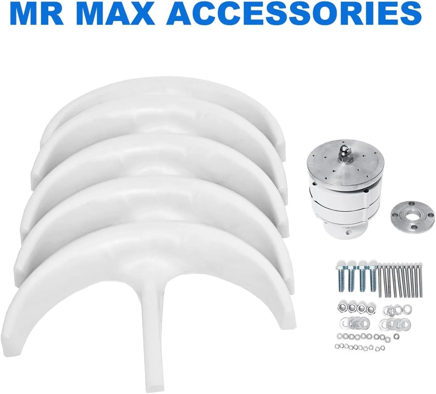 5000W Wind Turbine Generator Vertical Axis Wind Turbine Generator Low Noise Low Start Wind Speed 12V 24V 48V Windmill with MPPT Charger Industrial Energy(White,with MPPT Charger_24V)