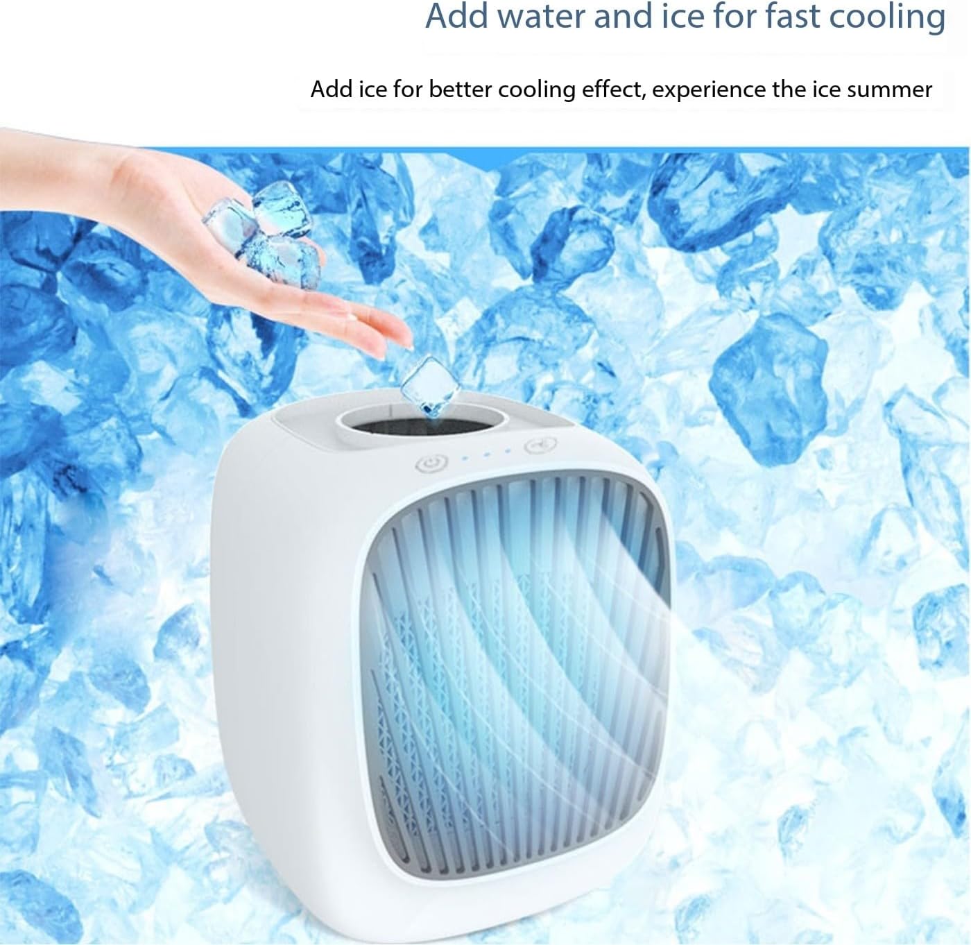 Mini Small Air Conditioner, Home Mini Desktop Cooling Fan USB Office Cool Portable Small Fan, Suitable for Home, Dormitory, Office