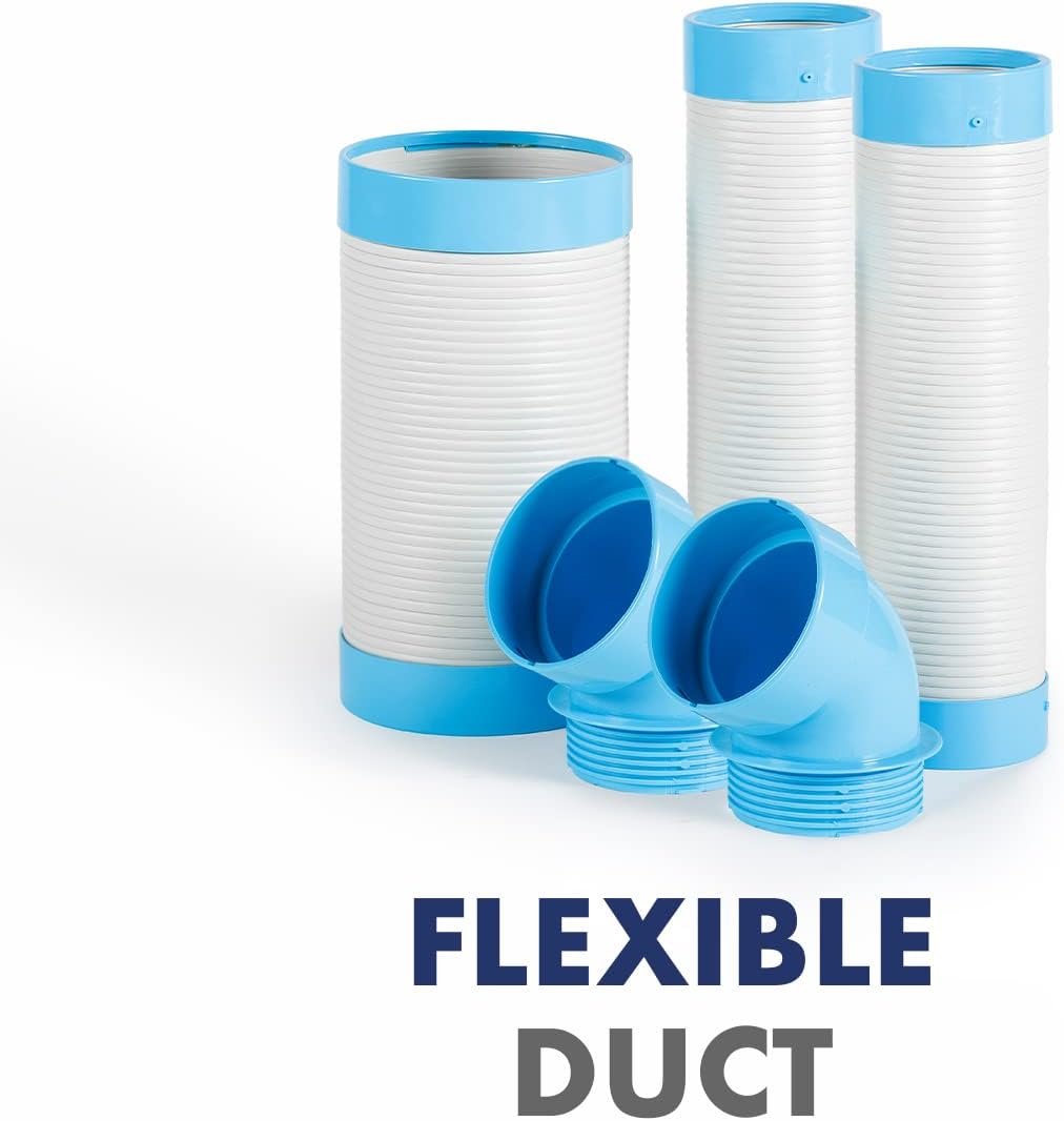 Uninex SAC3000AS Indoor/Outdoor KOOLZONE Mobile Spot Cooler with Twin Duct, Auto-Oscillating, Industrial Grade, 10,236-BTU, R-32 Refrigerant