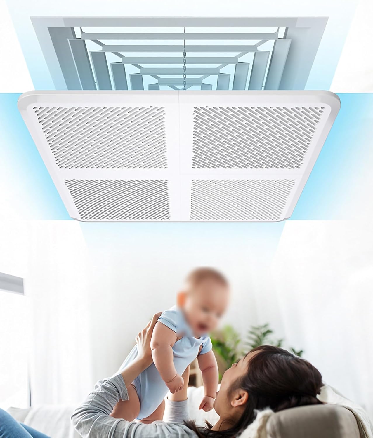 Central Air Conditioning Deflector Ceiling Adjustable Windshield Office Air Conditioner Baffle Avoid Direct Blowing Cold Wind Air Diverter Cover