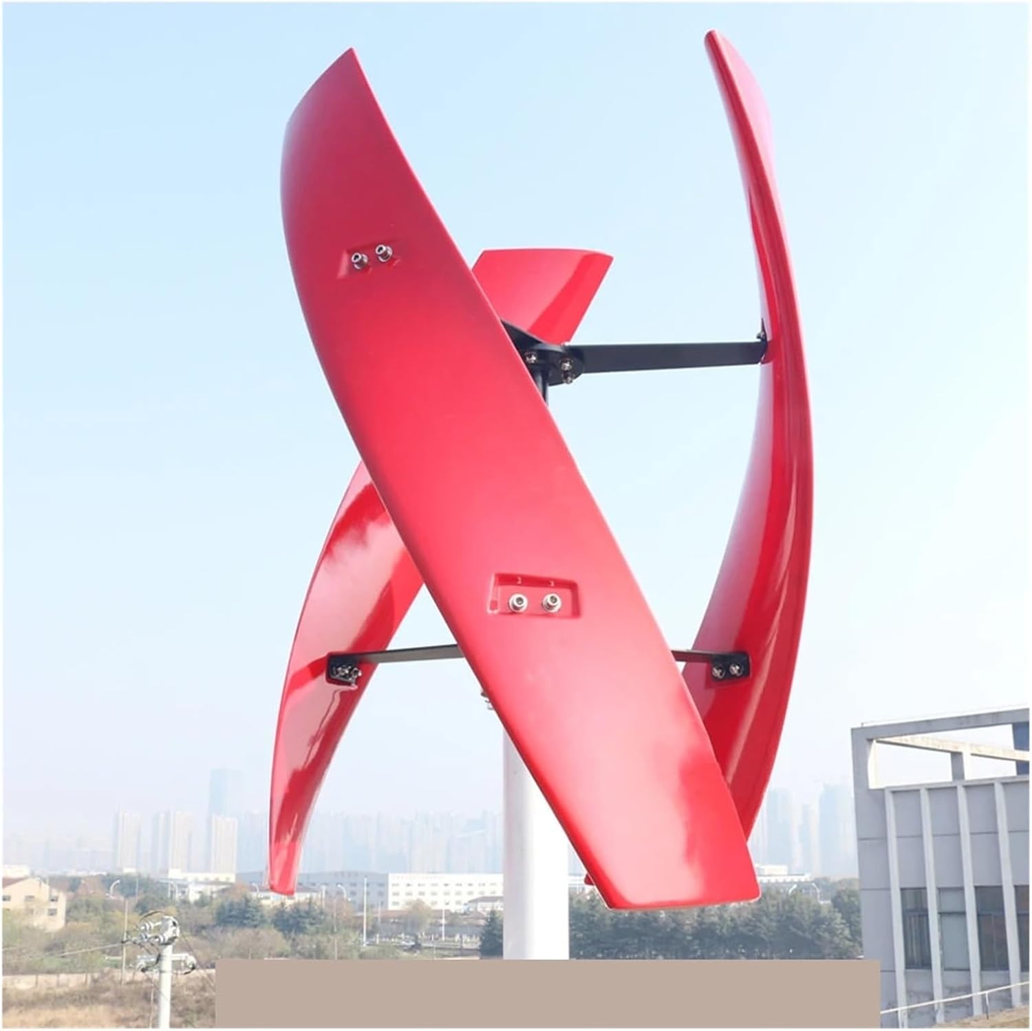 Wind Turbines, 10KW Vertical Wind Turbine nerator for Home 10000W 12V 24V 48V Low Noise Free Energry Windmill(Red,12V_10KW)