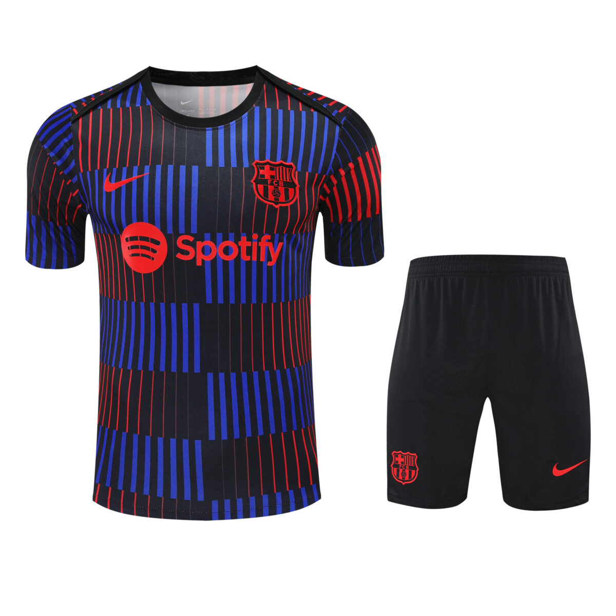 Conjunto de calentamiento FC Barcelona azul y rojo rayas - NewNow