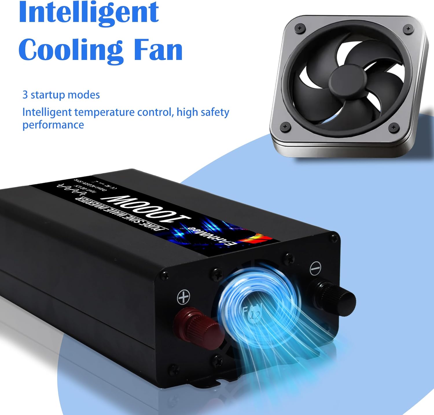 1000W Inverter,Car Inverter, Pure Sine Wave Output,DC 12V to AC 110V 120V for Truck,Solar,Outdoor,RV,Power Converter with LCD Display