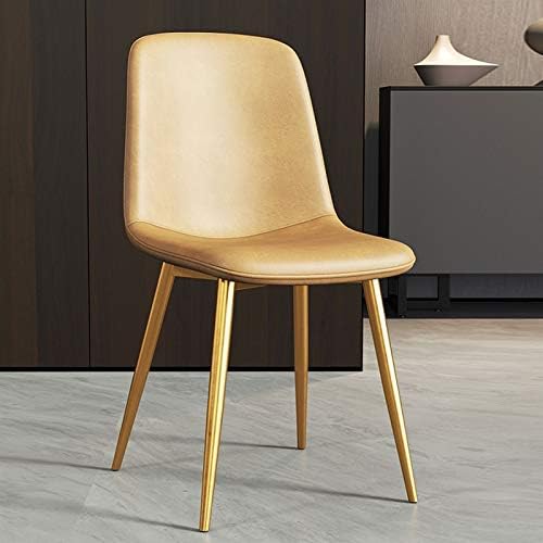 Dining Chair Kitchen Dining Room Furniture Chairs Faux Matte Suede Leather Dining Chairs with Backrest Soft Cushion and Sturdy Metal Legs for Office Lounge Kitchen Bedroom