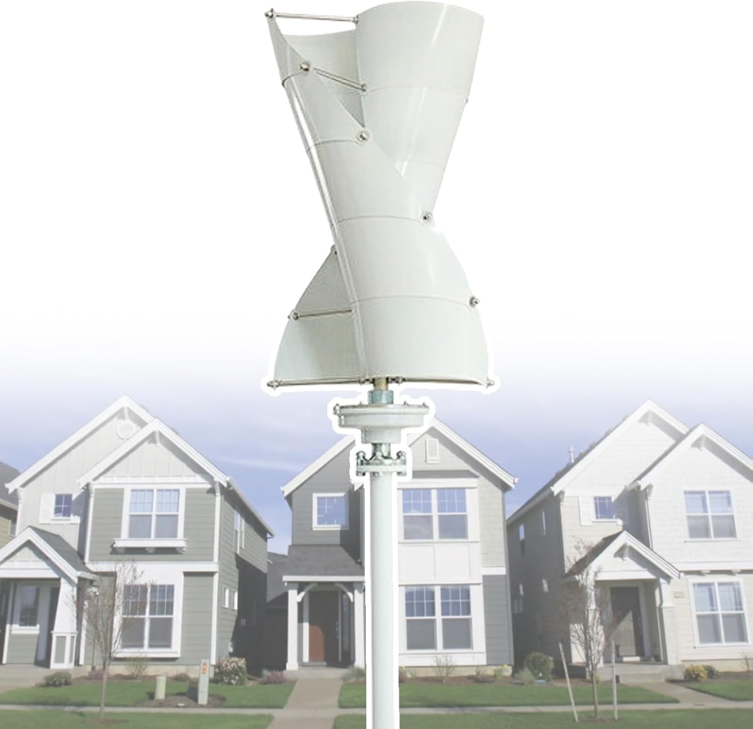 5000W Vertical Wind Turbine Generator, 12V 24V 48V Magnetic Levitation Wind Turbine, Aluminum Alloy Maglev Wind Generator, for Home Street Lighting,12V