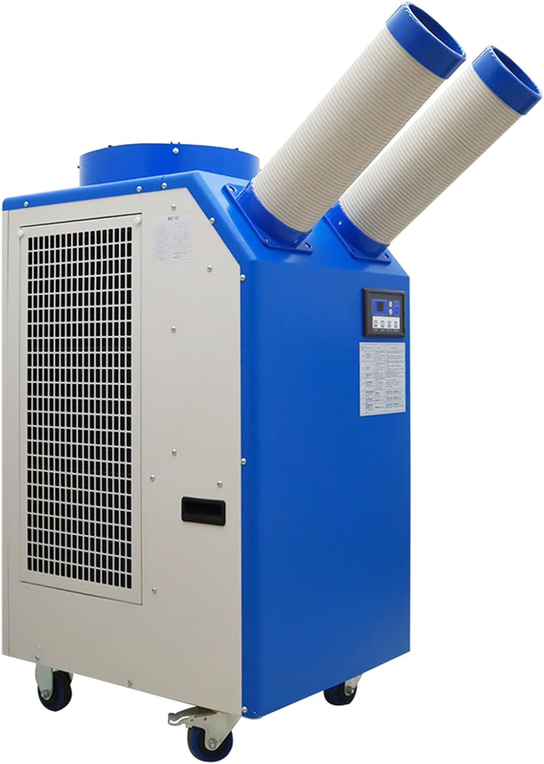 220V Industrial Air Conditioner Outdoor Air Conditioning Fan Equipment Double Tube 780m³/h Blue