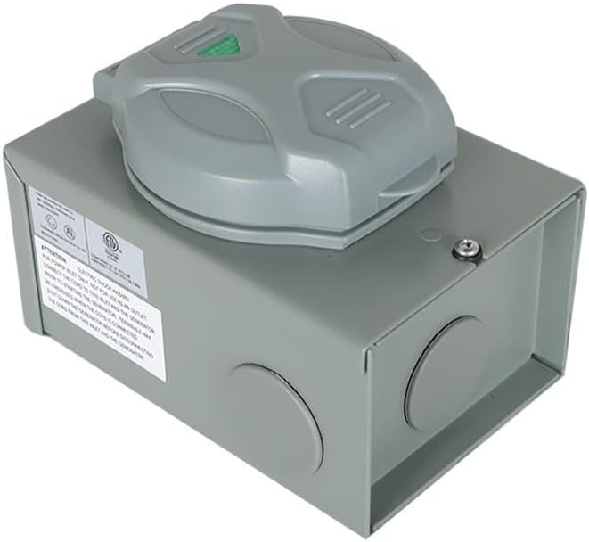 125V 30 Amp Generator Power Inlet Box for 4 Prong Generator Power Cord
