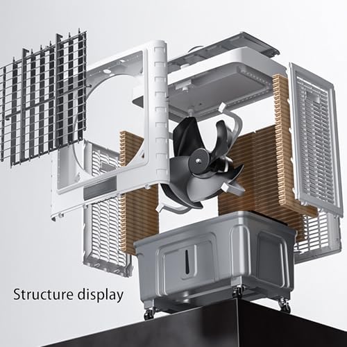 Evaporative Air Cooler, Portable Air Conditioner with Ice Crystals and 3 Wind Speeds, Swamp Cooler for Room Office Factory(60 * 42 * 102cm)