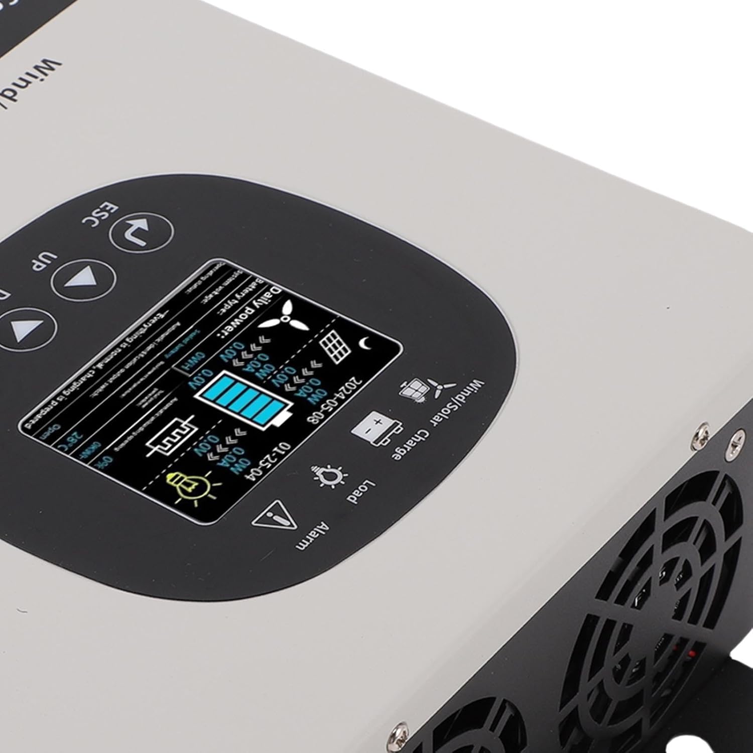 WALFRONT Wind Solar Hybrid Charge Controller, Metal Housing, Advanced MPPT Efficiency, 1200W Wind 800W Solar for Home and Boat