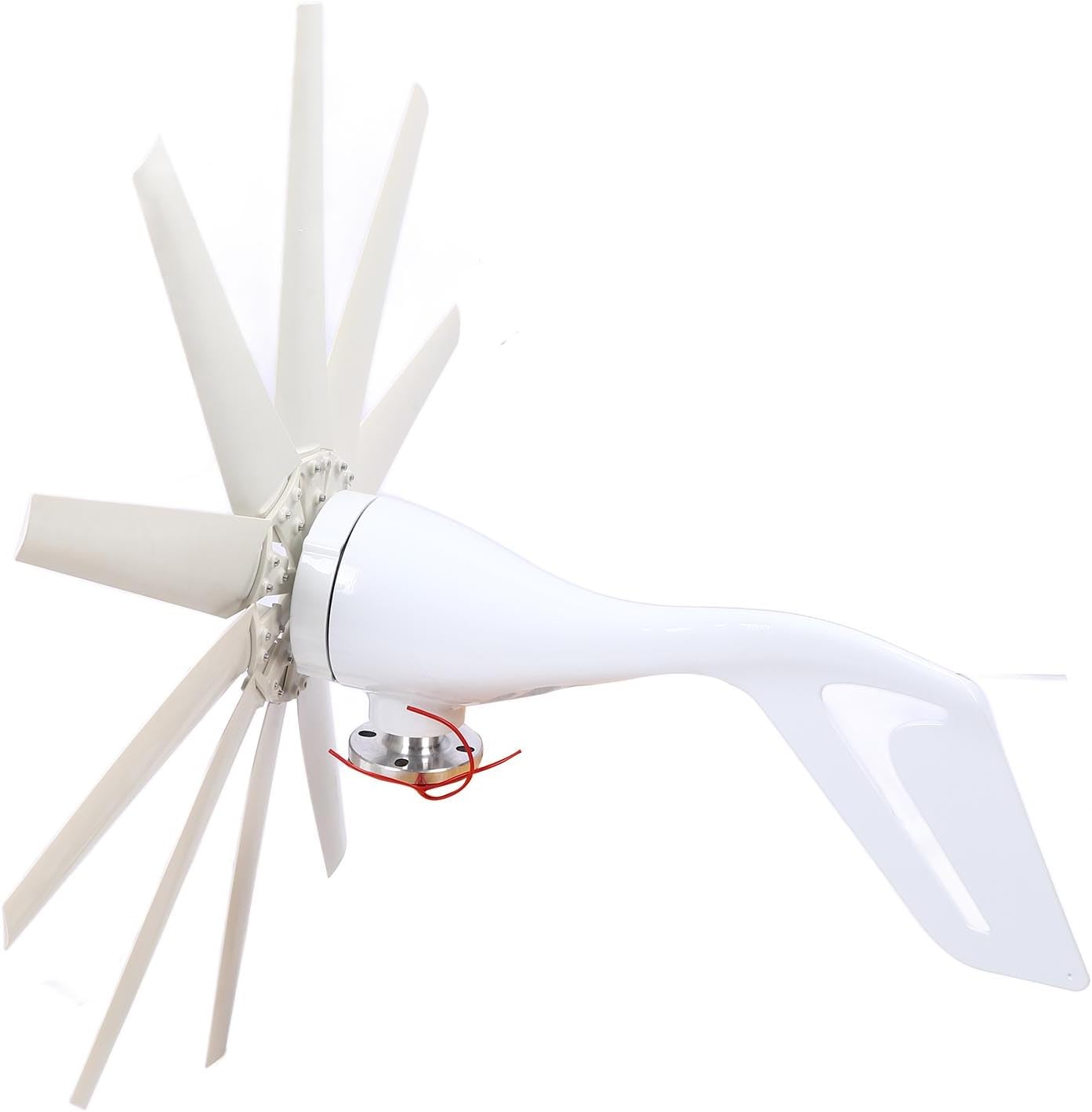 YWBL-WH 400W Wind Turbine Generator Kit 10 Blades with MPPT Charge Controller for Home RV Boat Off Grid Wind Power System (DC12V)