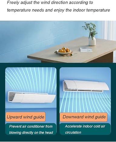 Central Air Conditioner Outlet Prevent Direct Blowing Deflector, Air Conditioner Deflector, Cold Air Grille Baffle for Home, Office, Warehouse