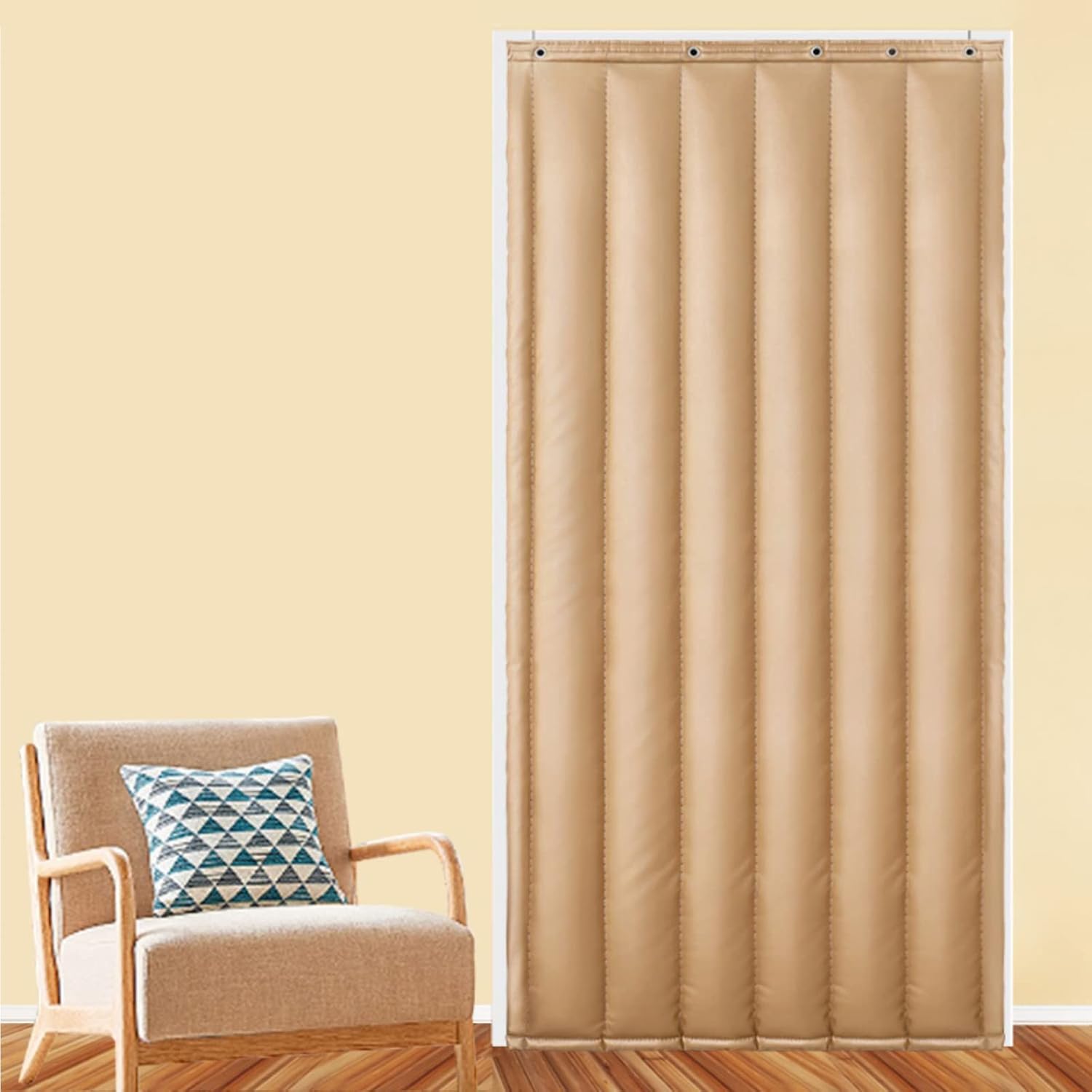 Thermal Insulated Door Curtain,Thicken Winter Warm Soundproof Door Curtain Insulated, Cotton Door Cover Soundproof Sheet, for Air Conditioner Heater Room/Kitchen