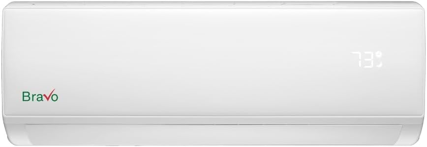 BRAVO 24,000 BTU 230V Ductless Mini Split Air Conditioner & Heat Pump – 17 SEER2 Inverter AC System – Pre-Charged – 13FT Installation Kit – Smart Control Included – Cooling & Heating