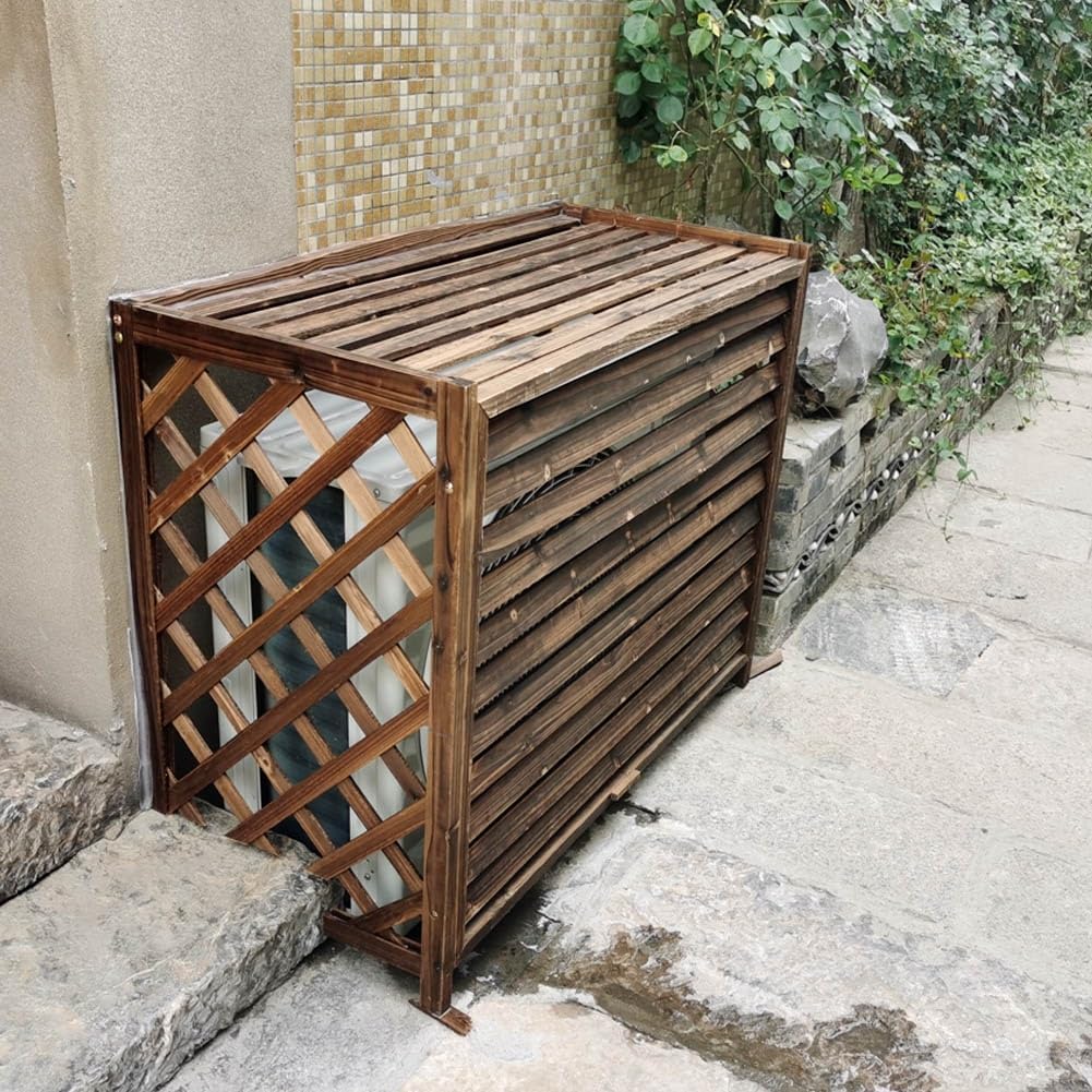 Air Conditioner And Heat Pump Cover Hide Air Conditioner Cover For Outdoor Outside Unit Privacy Air Conditioner Fence Screen Weatherproof (Size : L120 X W57 X H100cm)