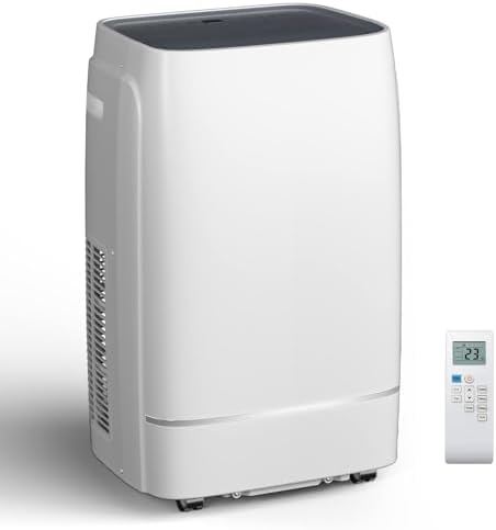 COWSAR 12000 BTU Portable Air Conditioner 4-IN-1 Portable AC Unit 24H Timer Room Air Conditioners 550 Sq.Ft. Coverage ＜53dB Portable Air Conditioners for Room
