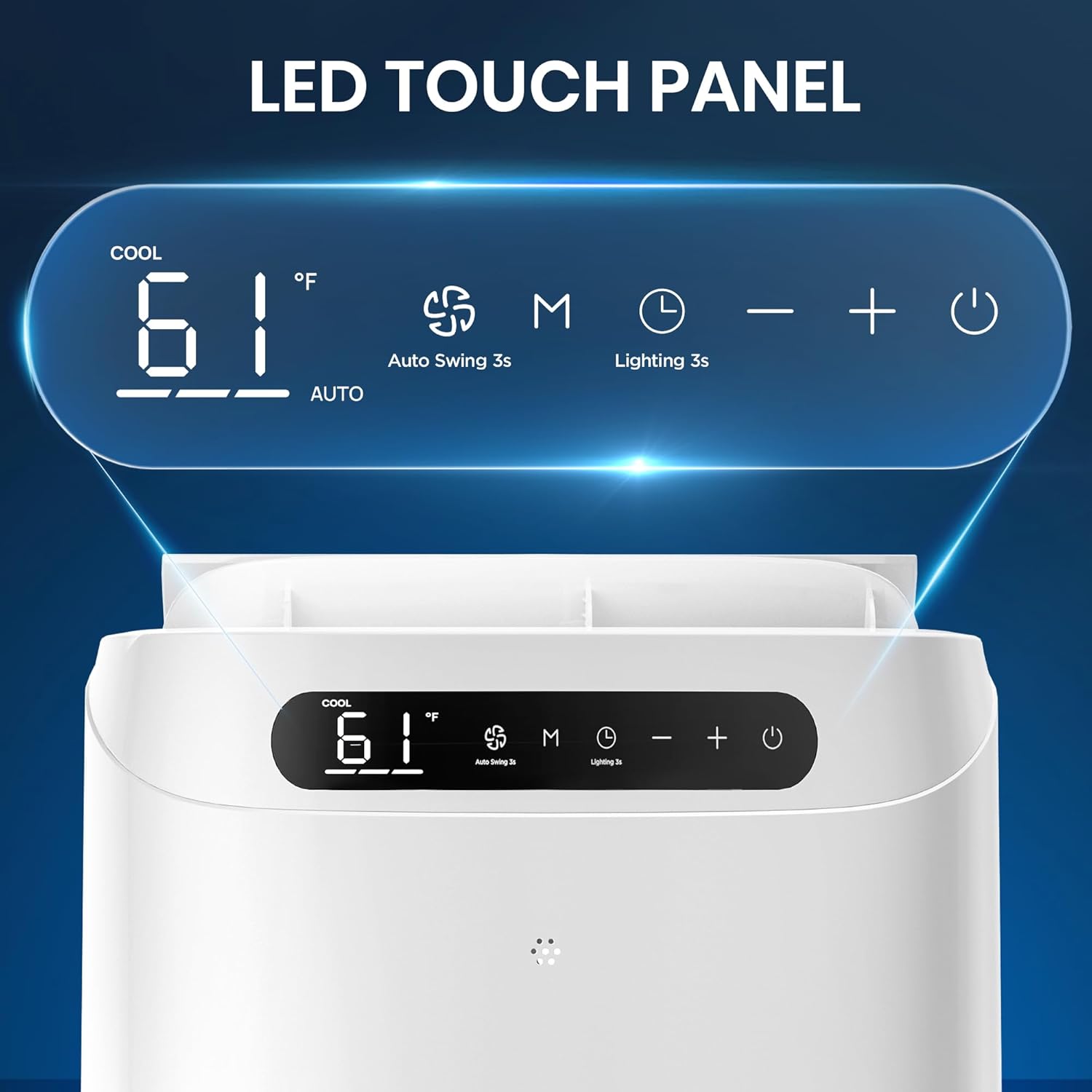 14000 BTU Portable Air Conditioners for Room Cooling up to 700 Sq. Ft, 3-IN-1 Quiet Portable AC Unit with Dehumidifier Fan, Remote Control, Smart Sleep Mode, 24H Timer, Windows Kit Included