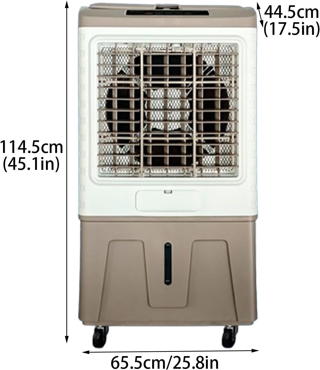 Personal Swamp Cooler, Evaporative Air Cooler with Water Tank, 3 Speed Portable Air Conditioner Fan for Garage, Yard, Room, Factory(65.5 * 44.5 * 114.5cm)
