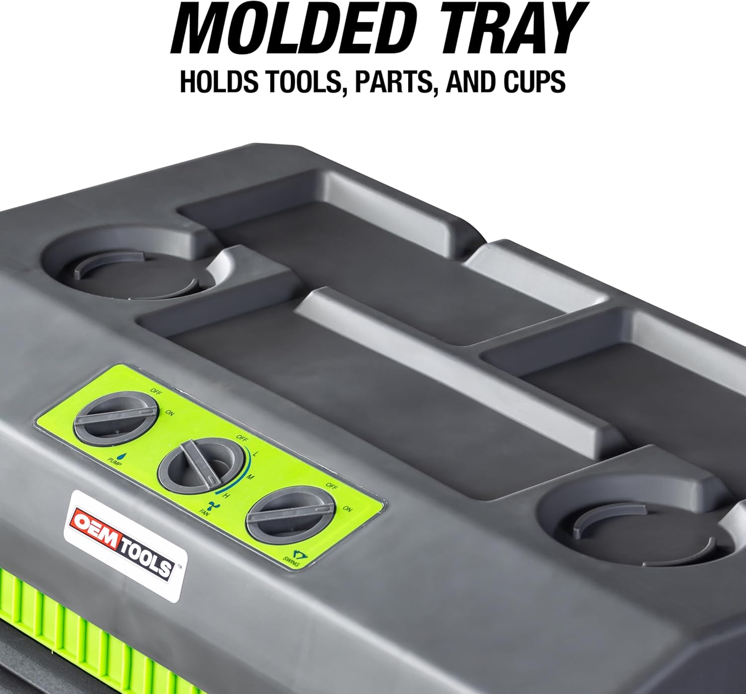 OEMTOOLS 23969 Swamp Cooler Air Conditioner Portable, 3-Speed Fan, Cools 1600 sq ft, 5300 CFM Mobile Swamp Cooler