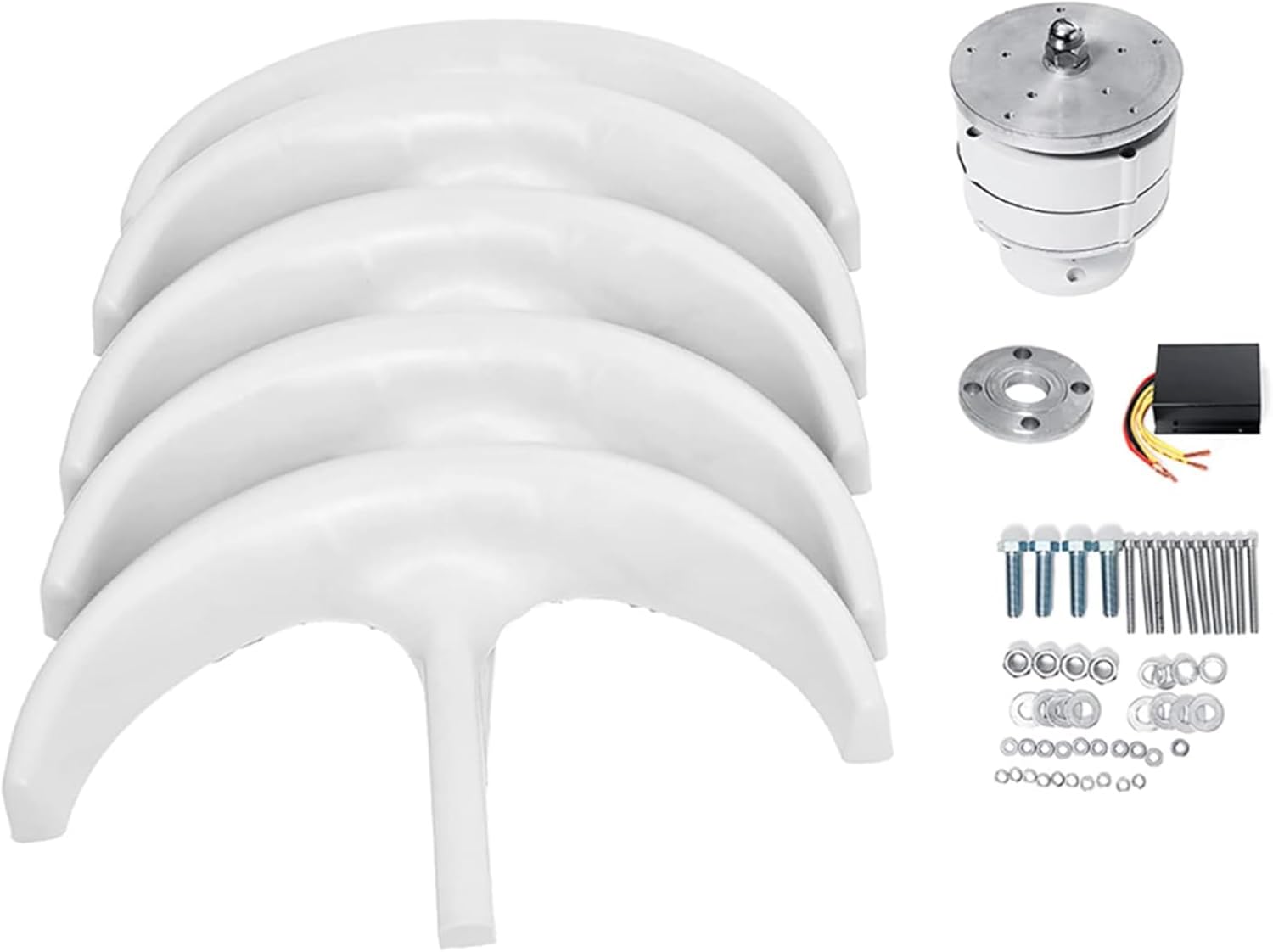 14000W 48V Portable Verticalwind Power,2M/S Wind Speed Starting Wind Power Generator with Charge Controller for Farm, Highway, Mountainous Areas