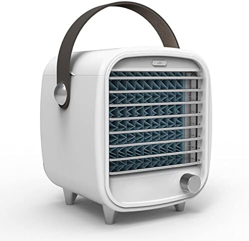 Mini Air Conditioner, Personal Air Cooler w/Night Light, USB Powered Evaporative Air Cooler, Small Desktop Air Conditioner Portable for Room Bedroom Office