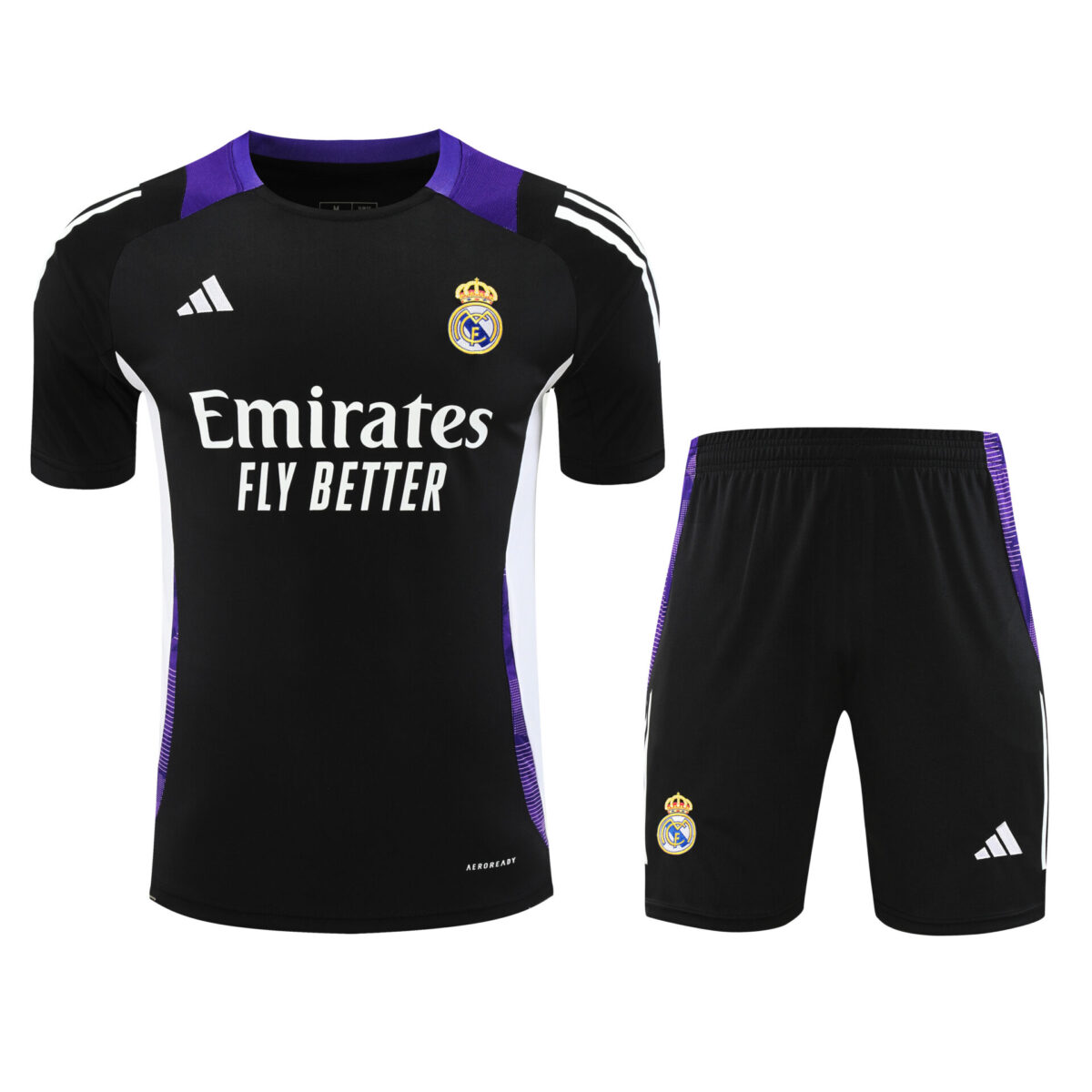 Conjunto de calentamiento Real Madrid negro y morado - NewNow