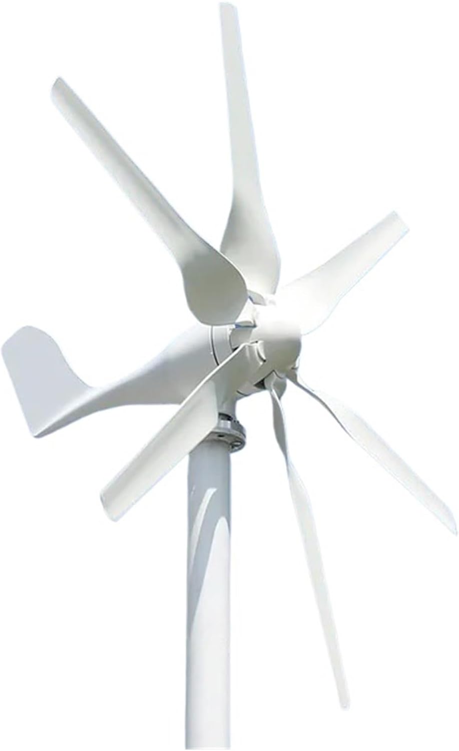 2000W Windmill 12V 24V 48V 6 Blades Wind Turbine Generator with MPPT Controller Low Start Wind Speed for Off Grid System Camping Industrial Energy(with Hybrid Charger,48V)