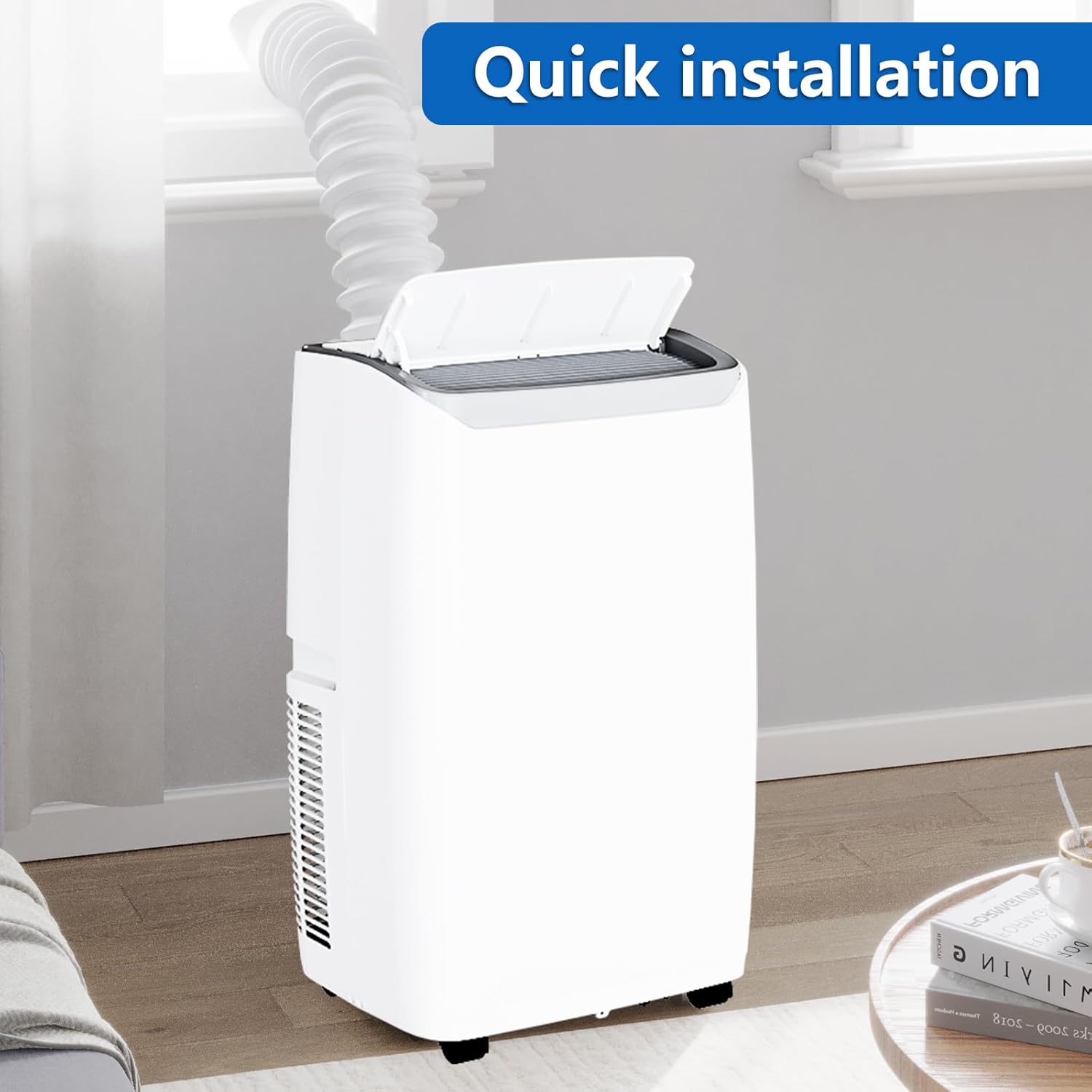 Portable Air Conditioners 12000BTU, 4-in-1 Portable Air Cooler with Sleep Mode, Auto Swing, Dehumidifier & Fan Modes, LED Display Air Conditioners for Bedroom, Office, Easy-to-Clean Washable Filter