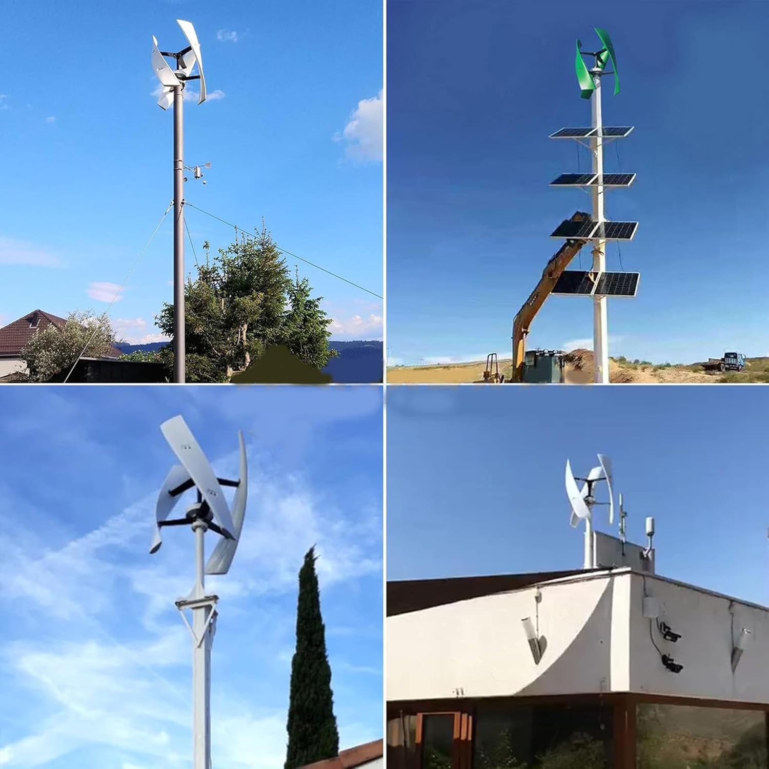 Wind Turbine 8000W,12V 24V 48V 220V Wind Generator with 3 Blades Winds Turbine Kit with MPPT Controller for Boats,Gazebos,Chalets,or Mobile Homes 48V