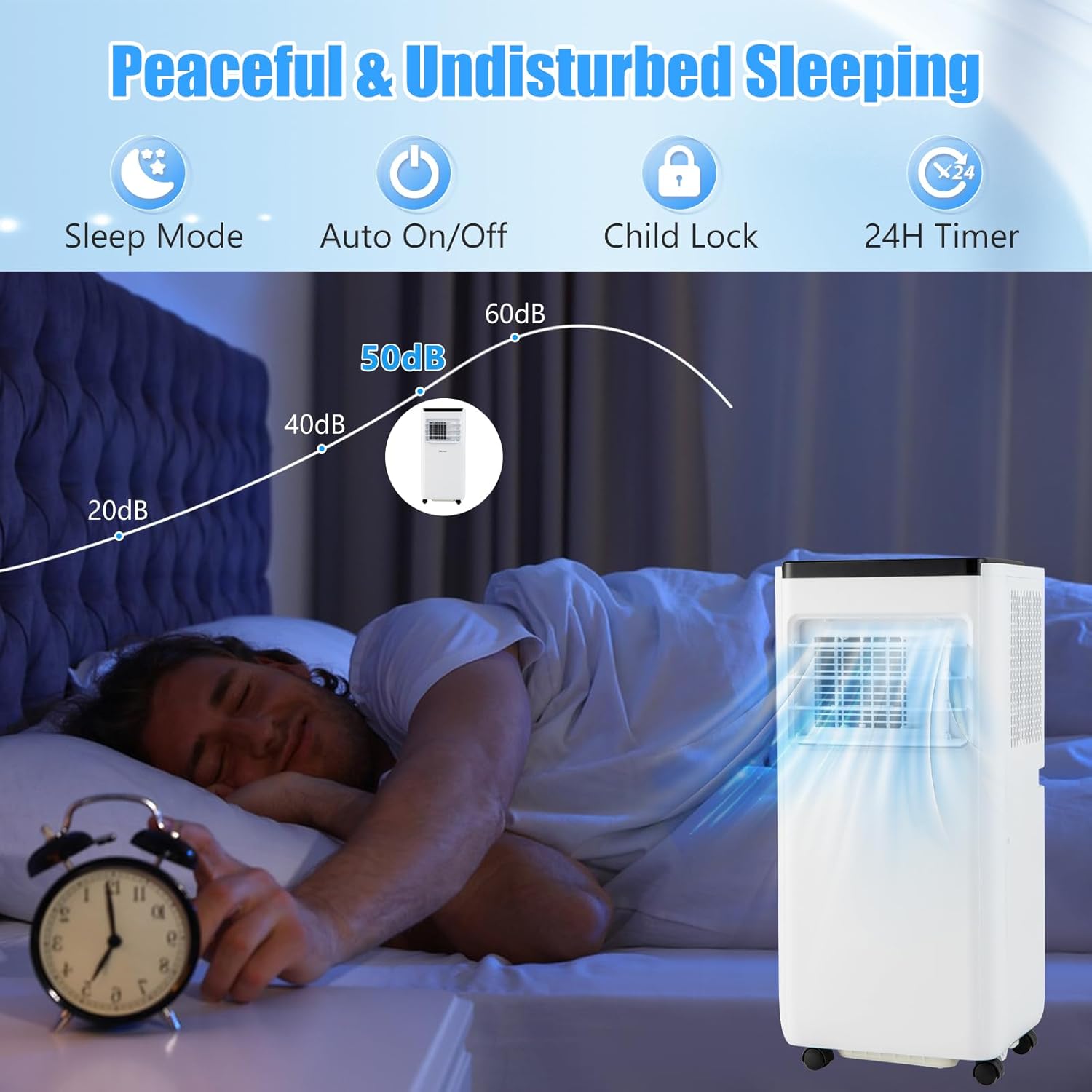 DORTALA 10000 BTU Portable Air Conditioner, 3-in-1 Portable AC Unit with Fan & Dehumidifier, Auto/Sleep Mode, 24H Timer, Remote Control & Window Installation Kit, Cools up to 350 Sq.Ft