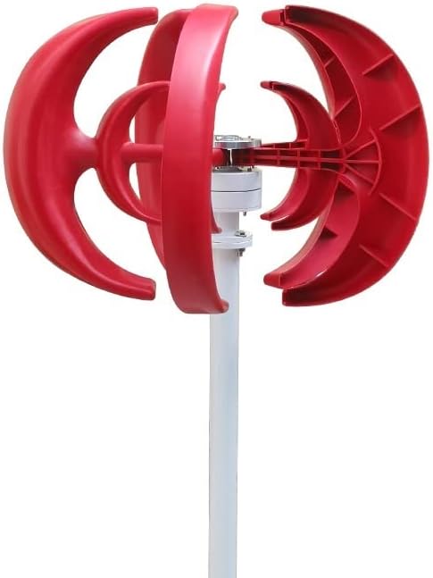 Wind Turbine, 800W Vertical Wind Turbine 12v 24V Vertical Axis Wind Generator Small Windmill Free Energy with MPPT Charging Controller(Green,Turbine ONLY_12V)