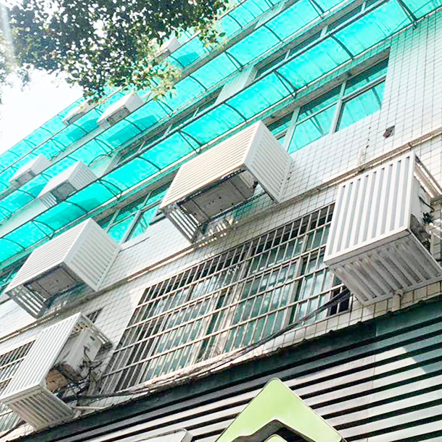 Air Conditioner Cover,Outdoor aluminum alloy Hidden Air Conditioning Fences Air-conditioning external machine rain-proof protective cover