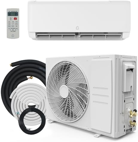 24,000 BTU Mini Split AC/Heating System for Room Up to 1500 Sq.Ft, 19 SEER2 Inverter Energy Efficient Ductless Air Conditioner, Heat Pump, Installation Kits