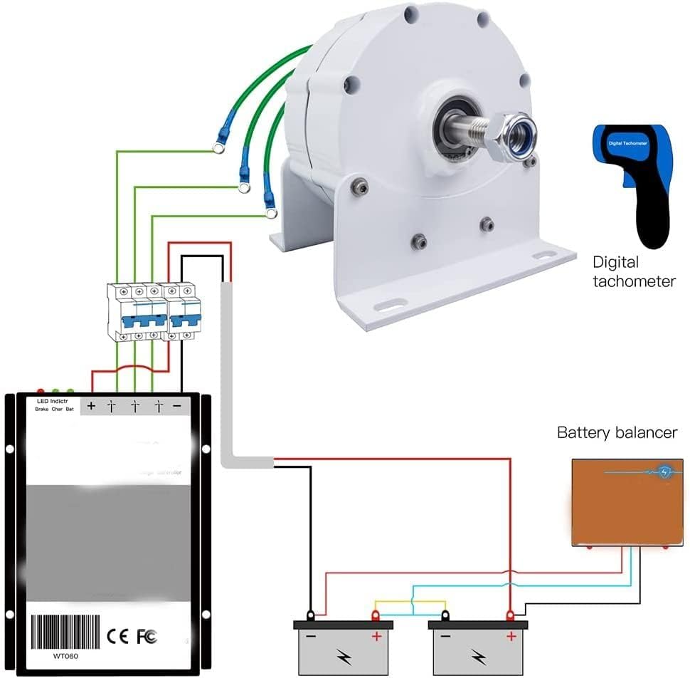 Low Speed 220V 2000W Permanent Magnet Generator 12V 24V 48V AC 3-Phase Gearless Generators for Wind Turbines And Water Turbines Generators,48v