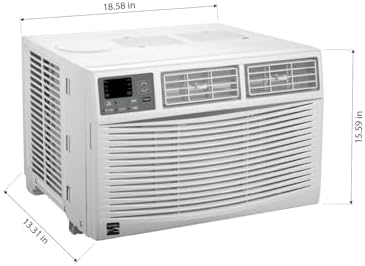 Kenmore KM12K-R 12,000 BTU Window Air Conditioner for Large Rooms up to 550 Sq. Ft. – Quiet Cooling, Remote Control, Digital Display, 3 Fan Speeds, Easy Install, Washable Filter, Energy Efficient