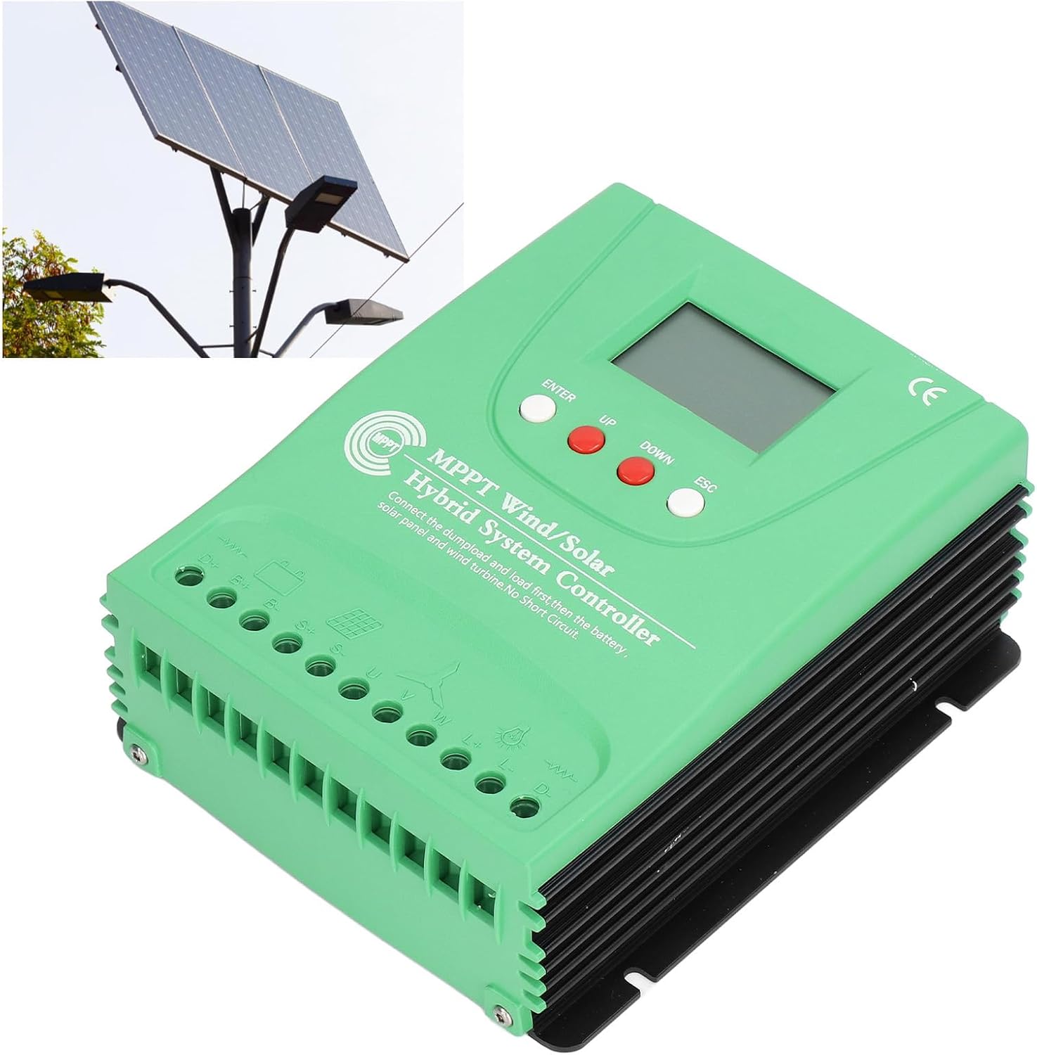 12V 24V Wind Solar Hybrid Charge Controller with LCD Display MPPT Boost Charge Wind Solar Controller (GPI6060)